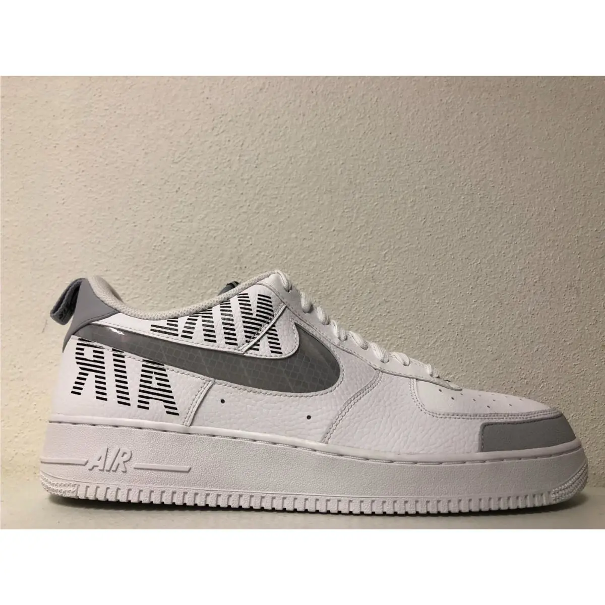 Nike Air Force 1 `07 LV8 2 White Wolf Grey Black BQ4421-100 Men`s Size 14