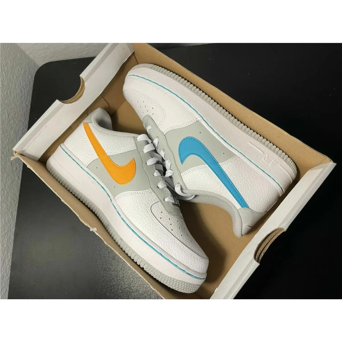 Nike shoes - Nike Air Force 1 - Air Force - DJ9993-100 - WHITE/GREY FOG/SUNDIAL/TURQUOISE BLUE 2