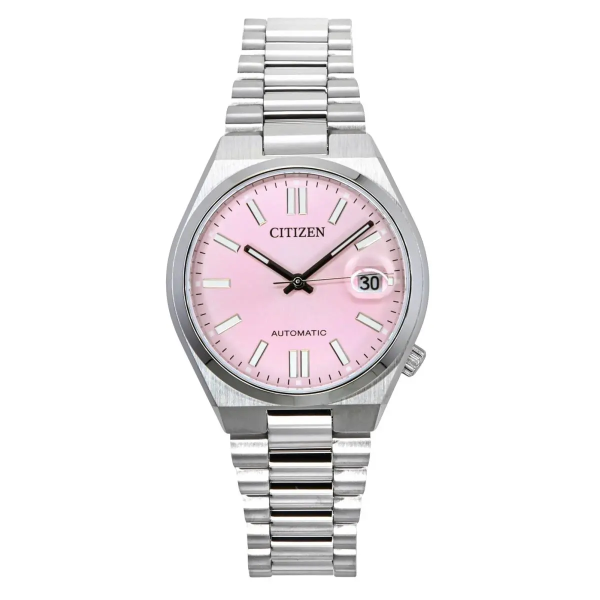 Citizen Tsuyosa Pink Dial Automatic 50M NJ0200-50Z Women`s Ladies Watch - Dial: Pink, Band: Silver, Bezel: Silver