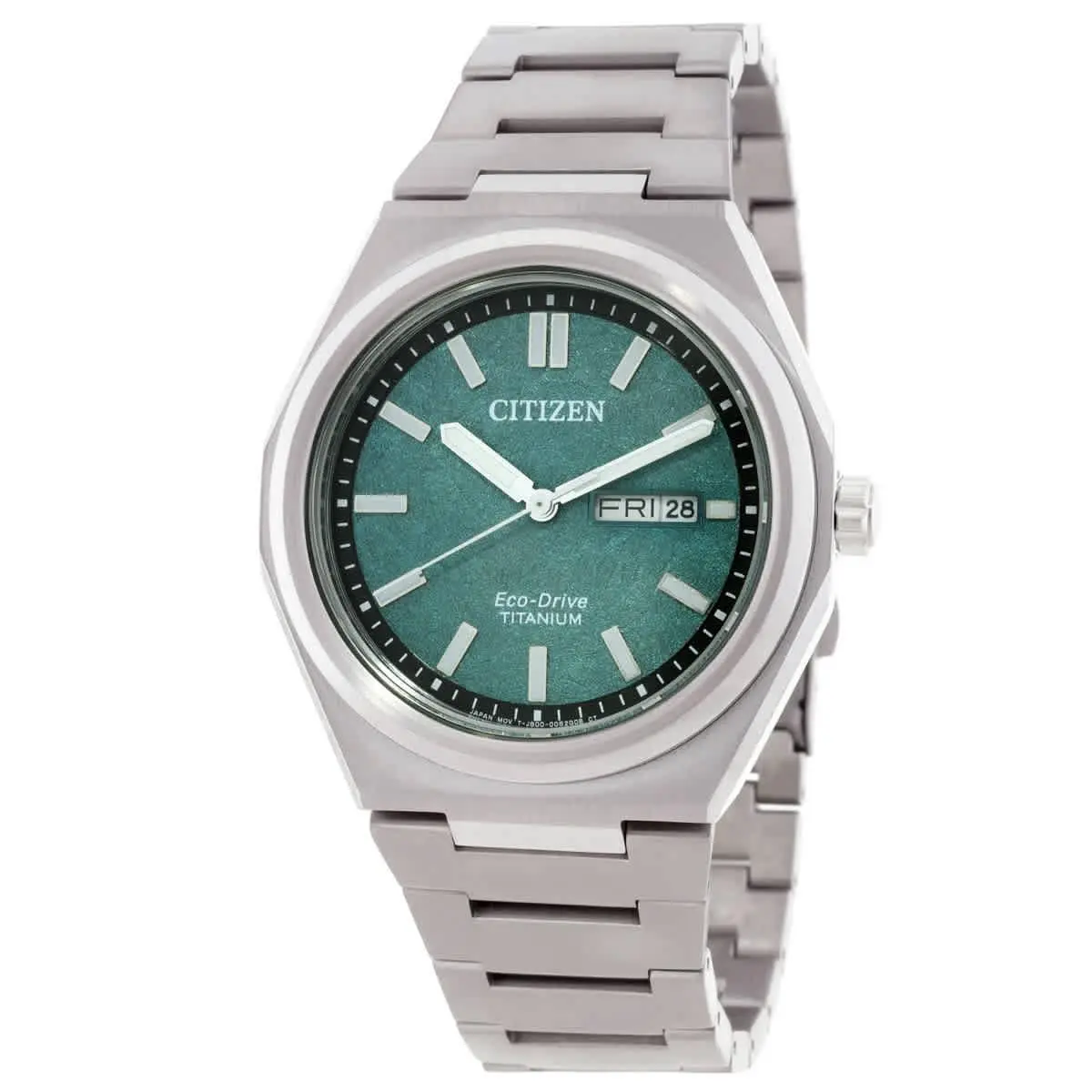 Zenshin Three-hand Green Dial Men`s Watch AW0130-85X by Citizen