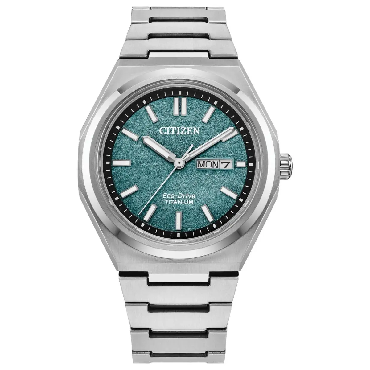 Citizen AW0130-85X Zenshin Titanium Eco-drive Ring Solar Green Sapphire 100M