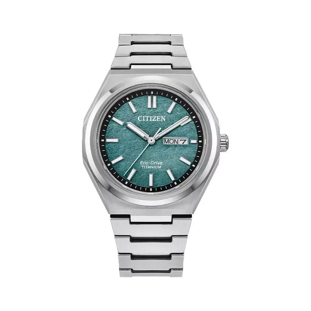 Citizen Men`s Zenshin Eco-drive Green Dial Watch - AW0130-85X