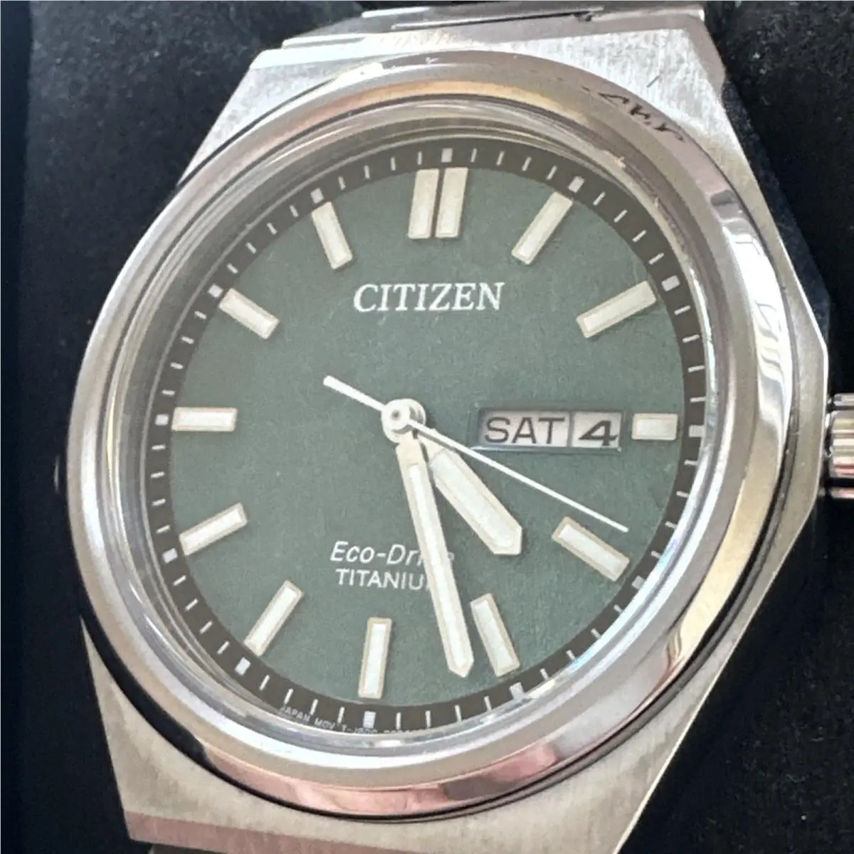 Citizen Men `s Sport Luxury Day Date Eco-drive Silver Watch 39 MM AW0130-85X