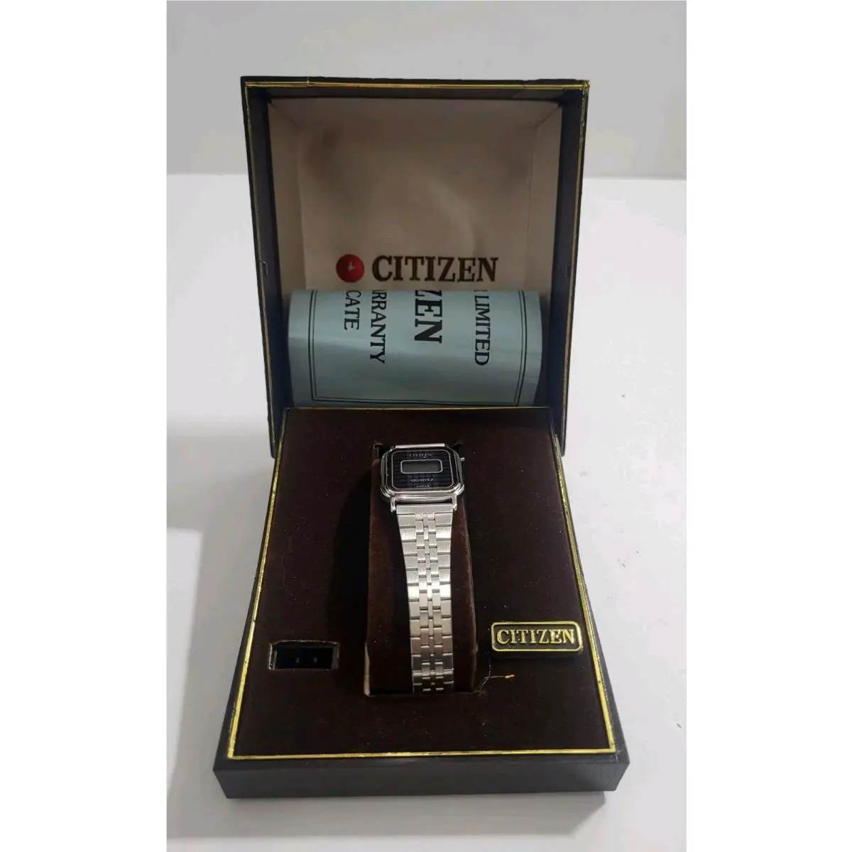 Citizen Watch Women Lcd Liquid Crystal Display DY-5021-56 Old Stock Box Vtg