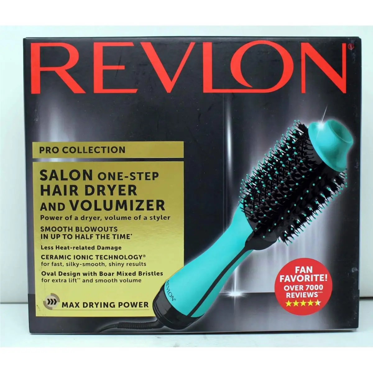 Revlon- Pro Collection Salon One-step Hair Dryer Volumizer- Teal Colored - Blue