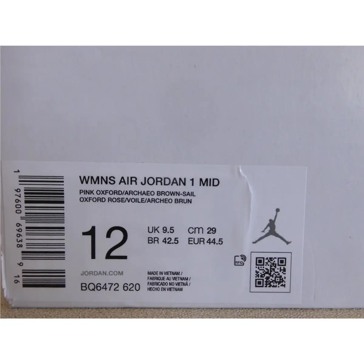 Nike shoes - Nike Air Jordan 1 - Air - BQ6472-620 - Pink (UPC: 197600696389) 6
