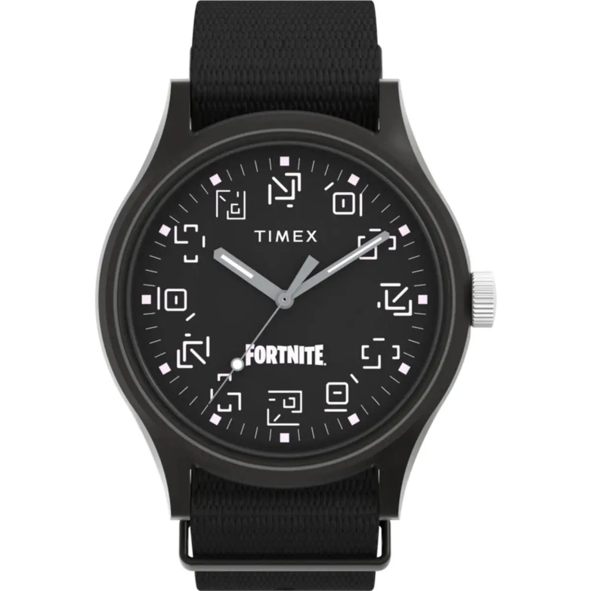 Men`s Watch MK1 Fortnite Aluminum Case Black Dial Fabric Strap TW2W97000 by Timex