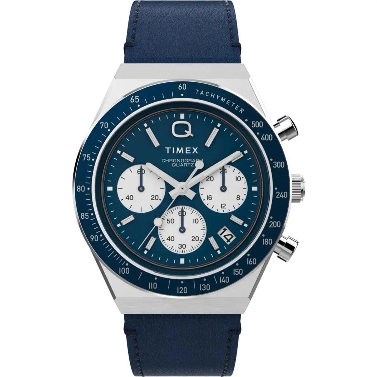 Timex Q Timex Chronograph 40mm Blue Dial Men`s Watch TW2W51700