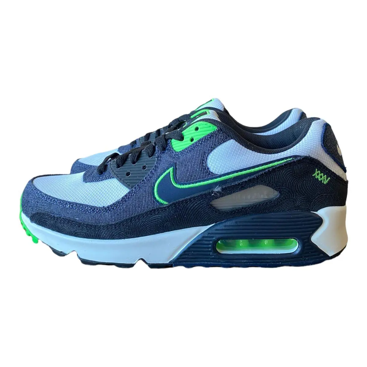 Nike Air Max 90 SE Black Scream Green Summit White Obsidian DN4155-001 Size 8.5 - Multicolor