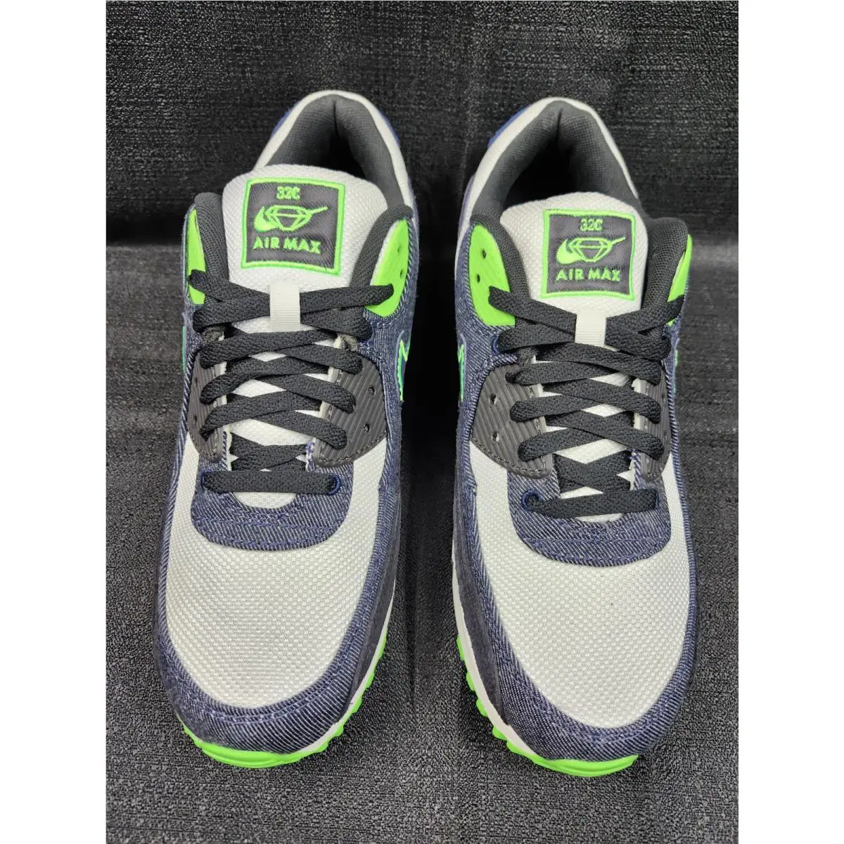 Nike shoes - Air Max 90 35th Anniversary Denim - DN4155 001 - Black Scream Green Summit White 3