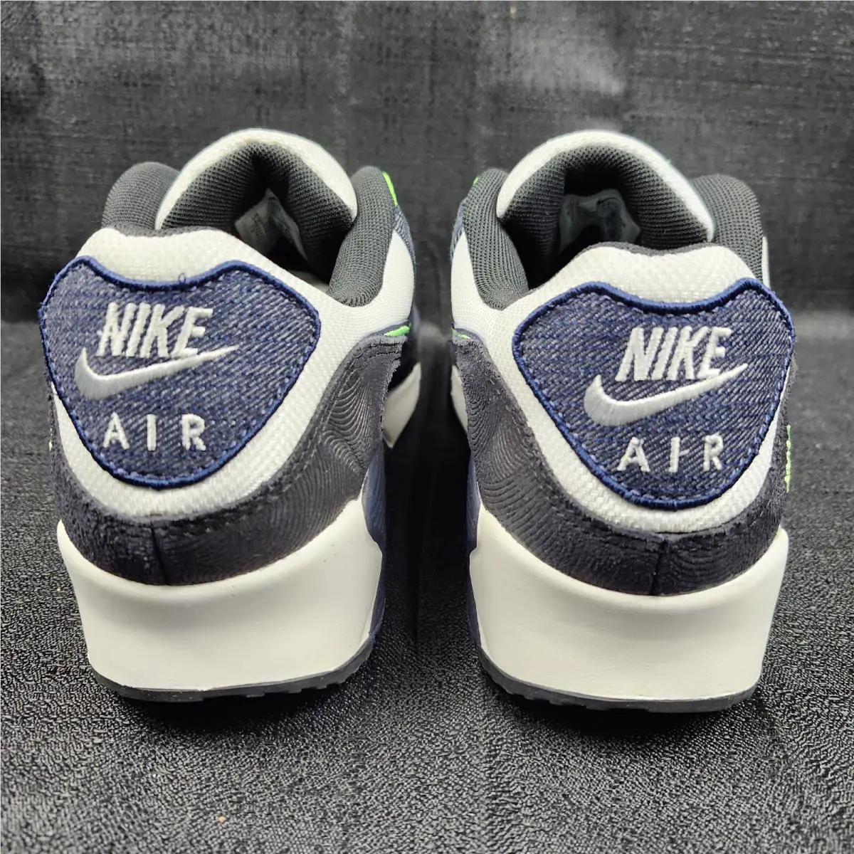 Nike shoes - Air Max 90 35th Anniversary Denim - DN4155 001 - Black Scream Green Summit White 4