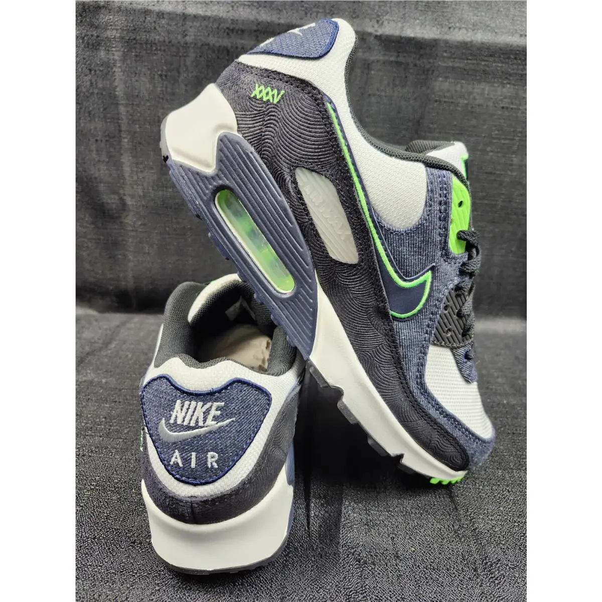 Nike shoes - Air Max 90 35th Anniversary Denim - DN4155 001 - Black Scream Green Summit White 5