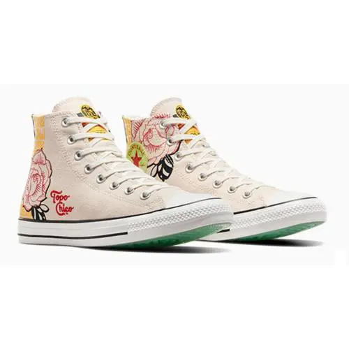 Converse shoes - CONVERSE ALL STAR TOPO CHICO HI - Cream/Black/Red - A10454C 0