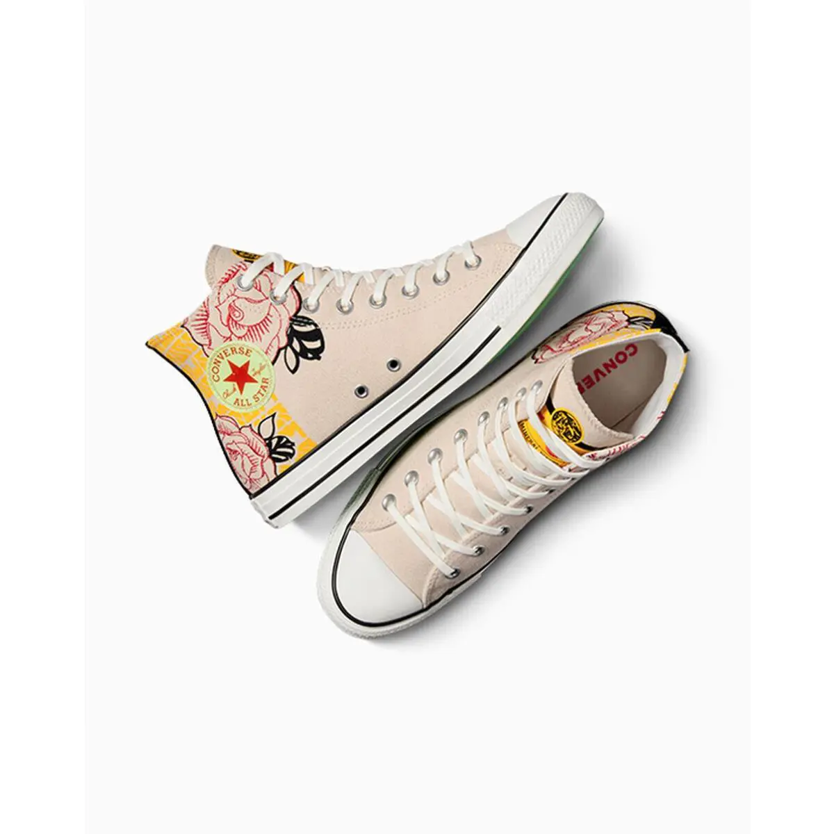 Converse shoes - CONVERSE ALL STAR TOPO CHICO HI - Cream/Black/Red - A10454C 3