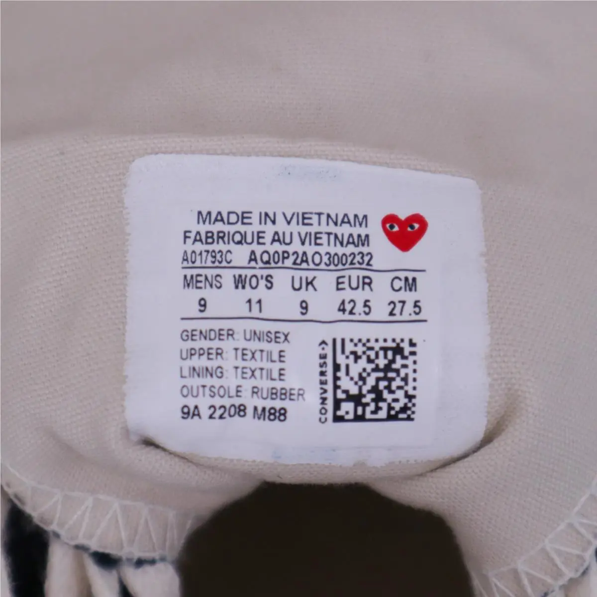 Converse shoes - A01793C Chuck 70 CDG HI - Black 4