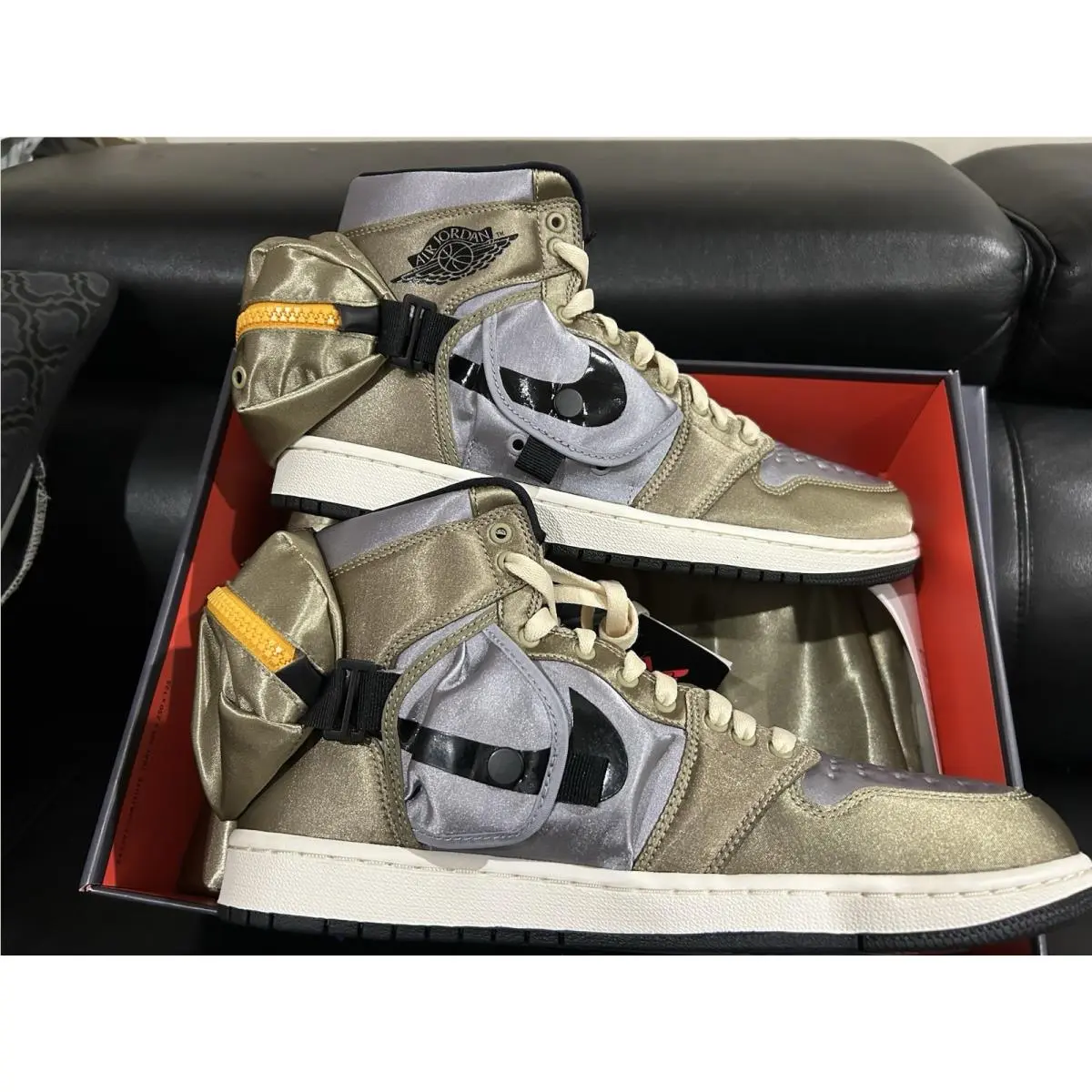 Nike shoes - Nike Air Jordan 1 - Air - DO8727 200 - Neutral olive/Taxi (UPC: 196151896903) 1