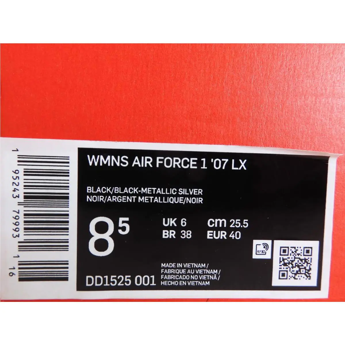Nike shoes - Nike Air Force 1 `07 - DD1525001 - Black (UPC: 195243799931) 3