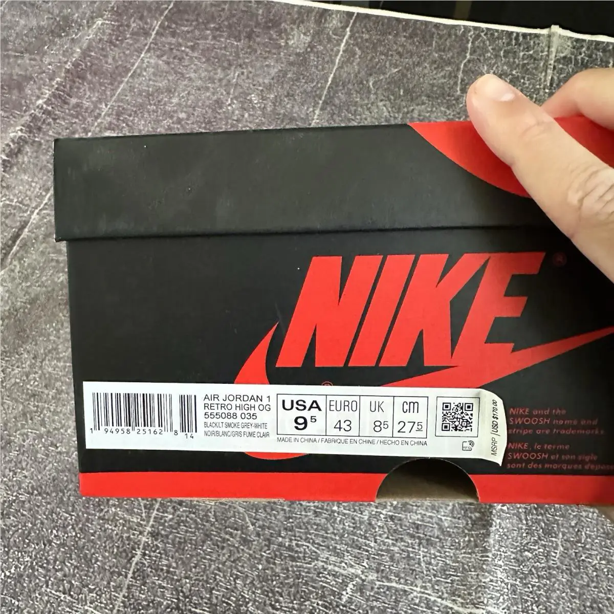 Nike shoes - Air Jordan 1 - Air - 555088-035 - Gray 6