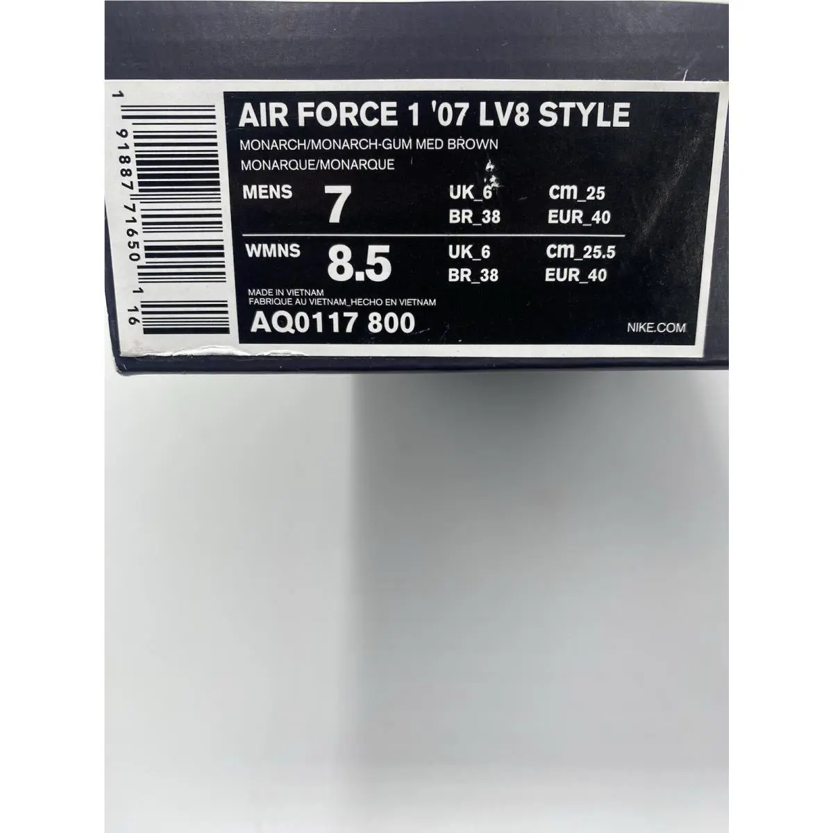 Nike shoes - Nike Air Force 1 `07 LV8 - AQ0117800 - Brown (UPC: 191887716501) 6