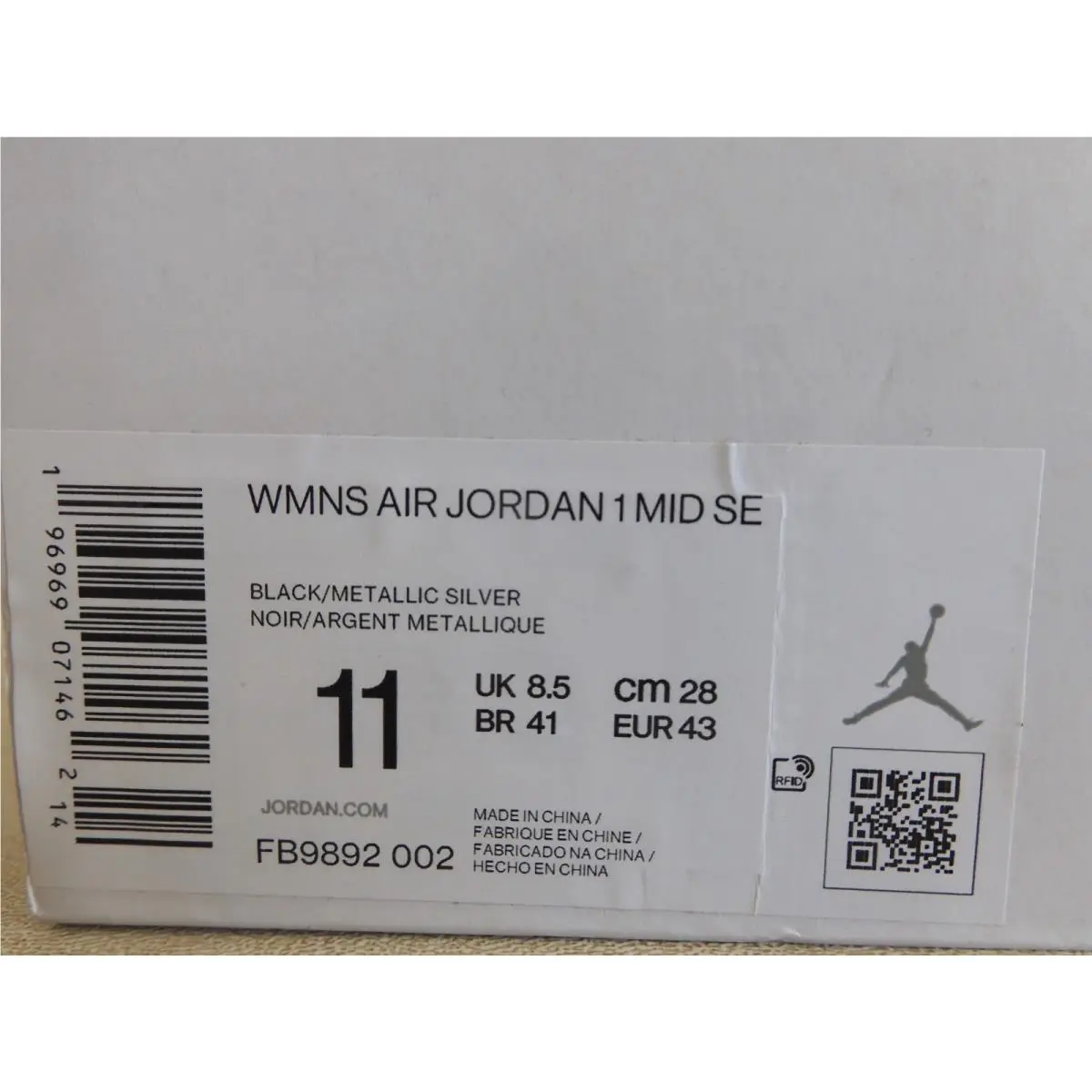 Nike shoes - Air Jordan 1 Mid SE - FB9892002 - Silver (UPC: 196969071431) 6