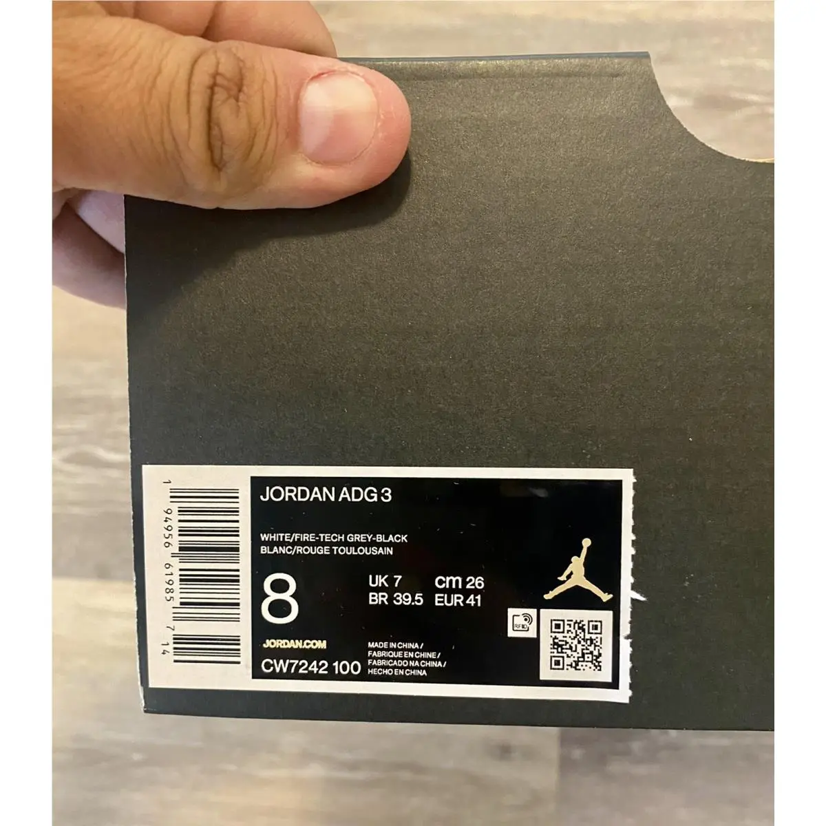 Nike shoes - Nike Air Jordan ADG 3 - CW7242-100 - White-Fire-Tech Grey-Black (UPC: 194956619857) 10