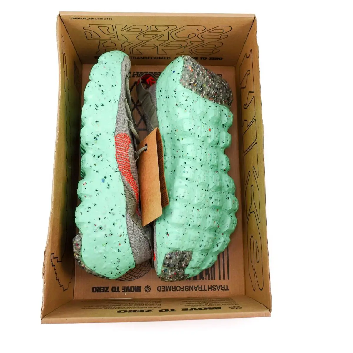 Nike shoes - Nike Space Hippie 04 - Space Hippie - CZ6398-020 - Dark Stucco/Light Bone/Green Glow/Team Orange, Manufacturer: Dark Stucco/Light Bone/Green Glow/Team Orange 8