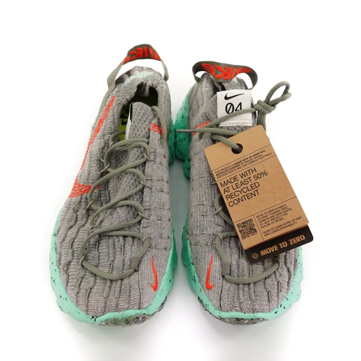 Nike shoes - Nike Space Hippie 04 - Space Hippie - CZ6398-020 - Dark Stucco/Light Bone/Green Glow/Team Orange, Manufacturer: Dark Stucco/Light Bone/Green Glow/Team Orange 5
