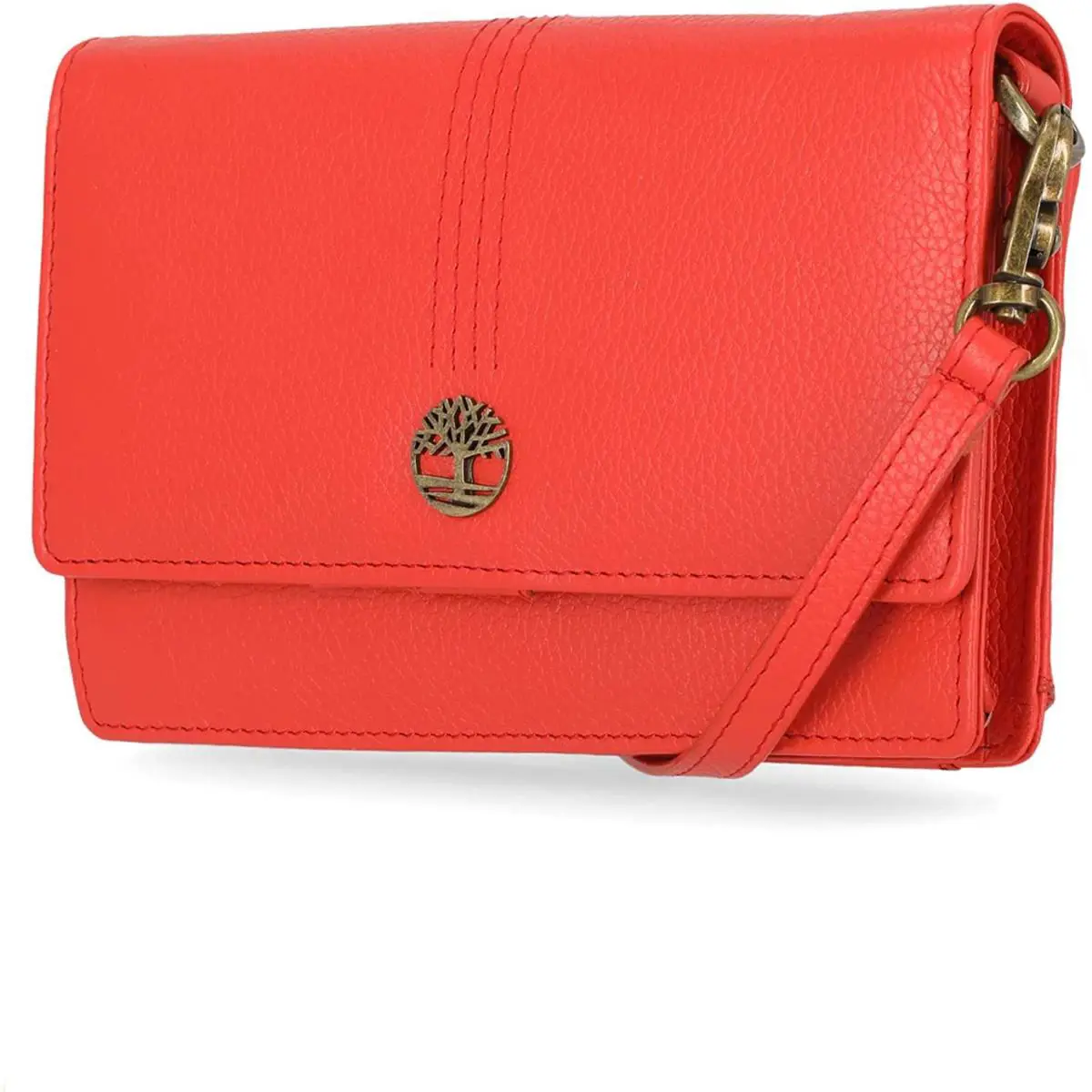 Women`s Wallet Rfid Leather Crossbody Phone Bag Purse Spicy Orange by Timberland
