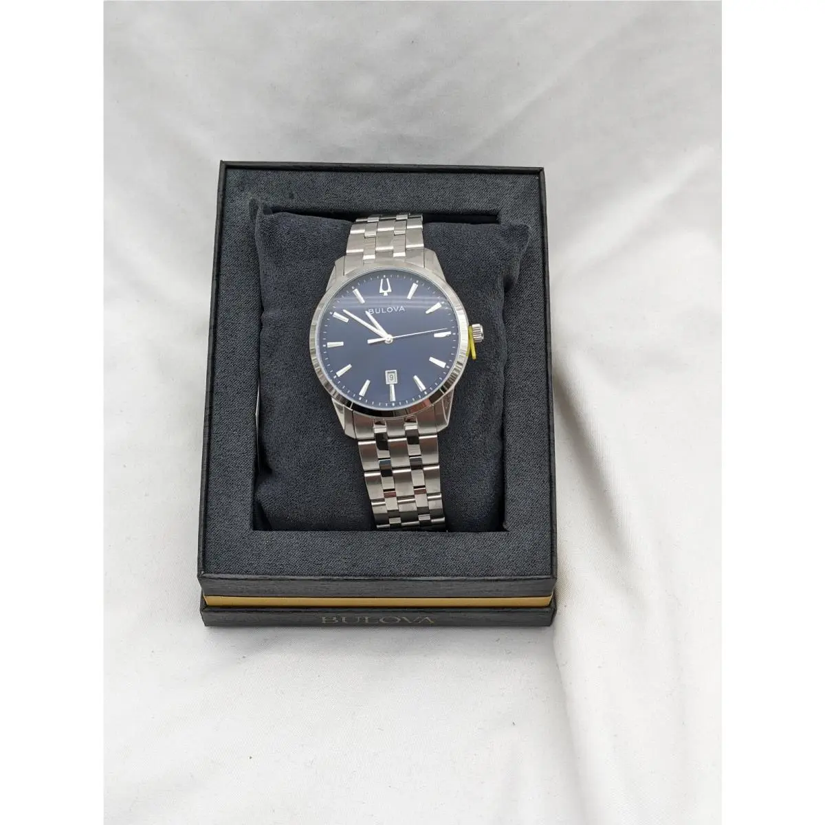 96B338  Sutton Classic Blue Dial Men`s Watch M-409 by Bulova