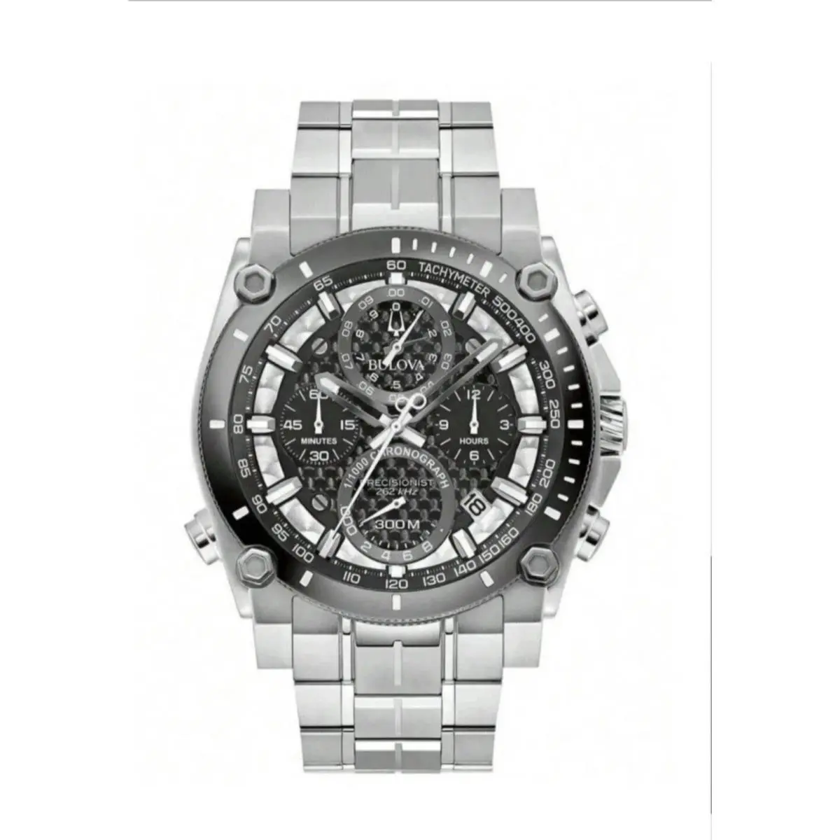 Bulova Precisionist Chronograph Stainless Steel Quartz Men`s Watch 98B405