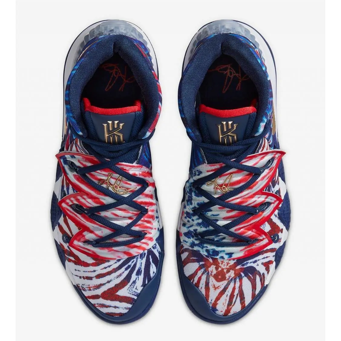 Nike shoes - Kyrie 6 - Kyrie - Blue Void, Metallic Gold, White 8