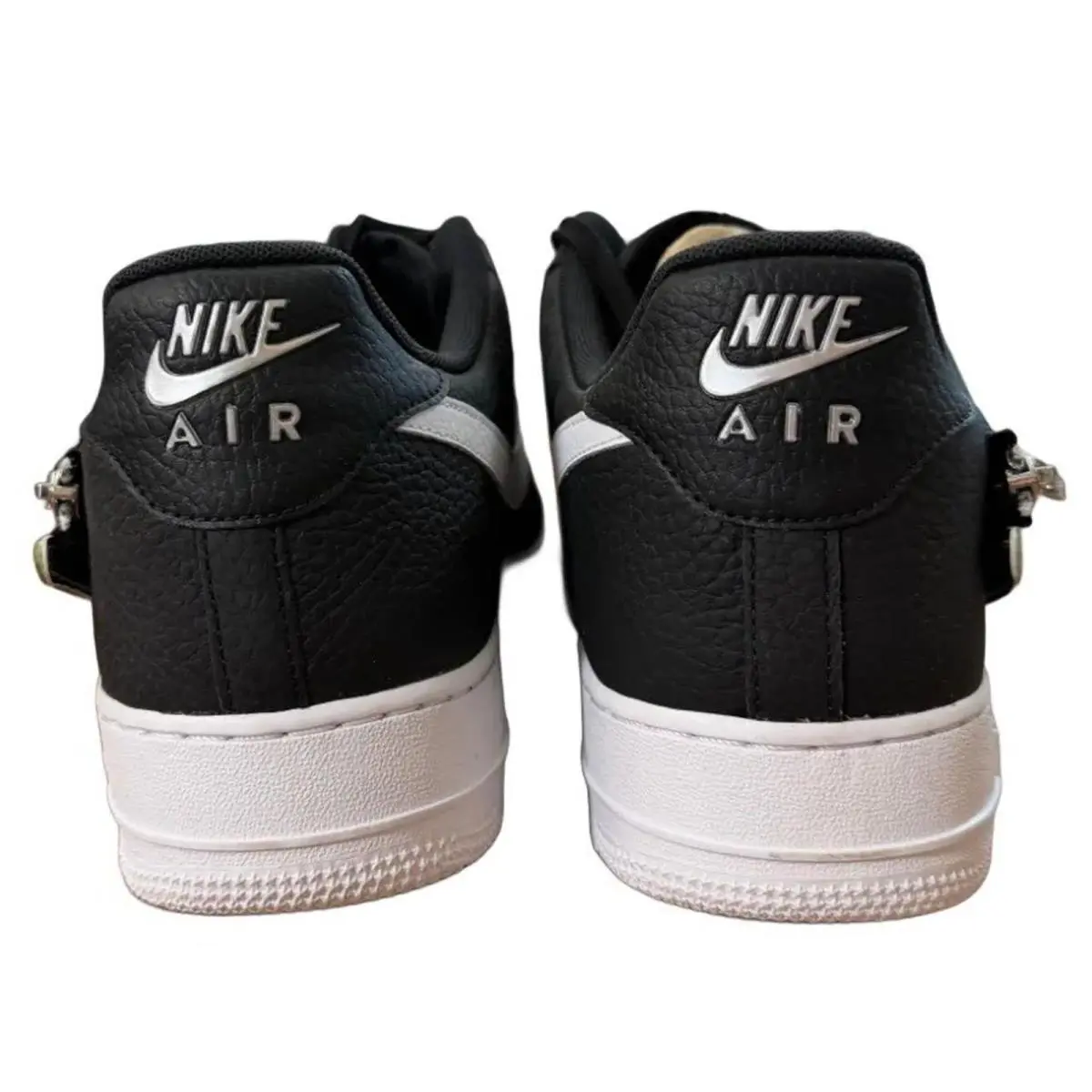Nike shoes - Nike Air Force 1 `07 PRM - CW6558-001 - Black/White-Laser Crimson 3
