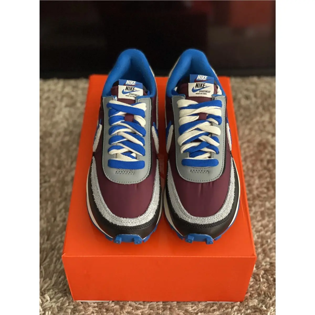 Nike shoes - Nike LDWaffle sacai - LDWaffle sacai - DJ4877-600 - Night Maroon / Team Royal 14