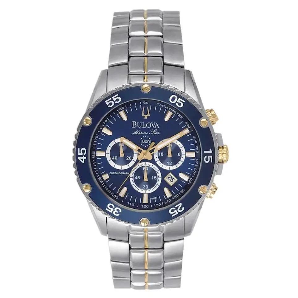Bulova 98H37 Men`s Sport Marine Two Tone Stainless Steel Chronograph Watch