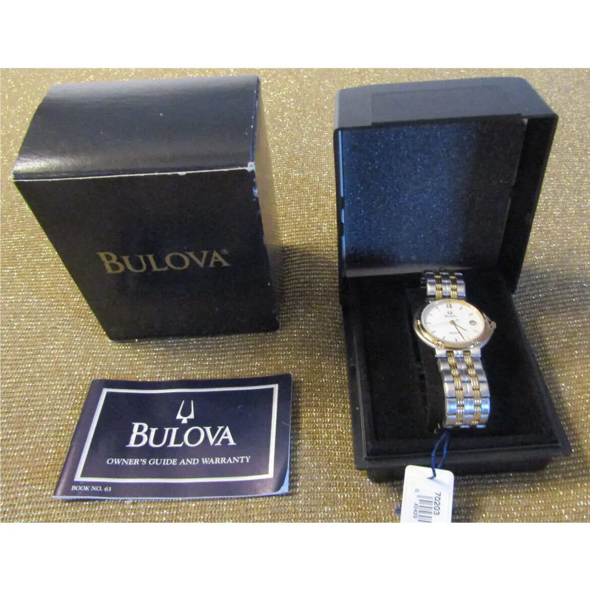 Bulova Men’s Stainless Gold Japanese Quartz Movement SE-1208