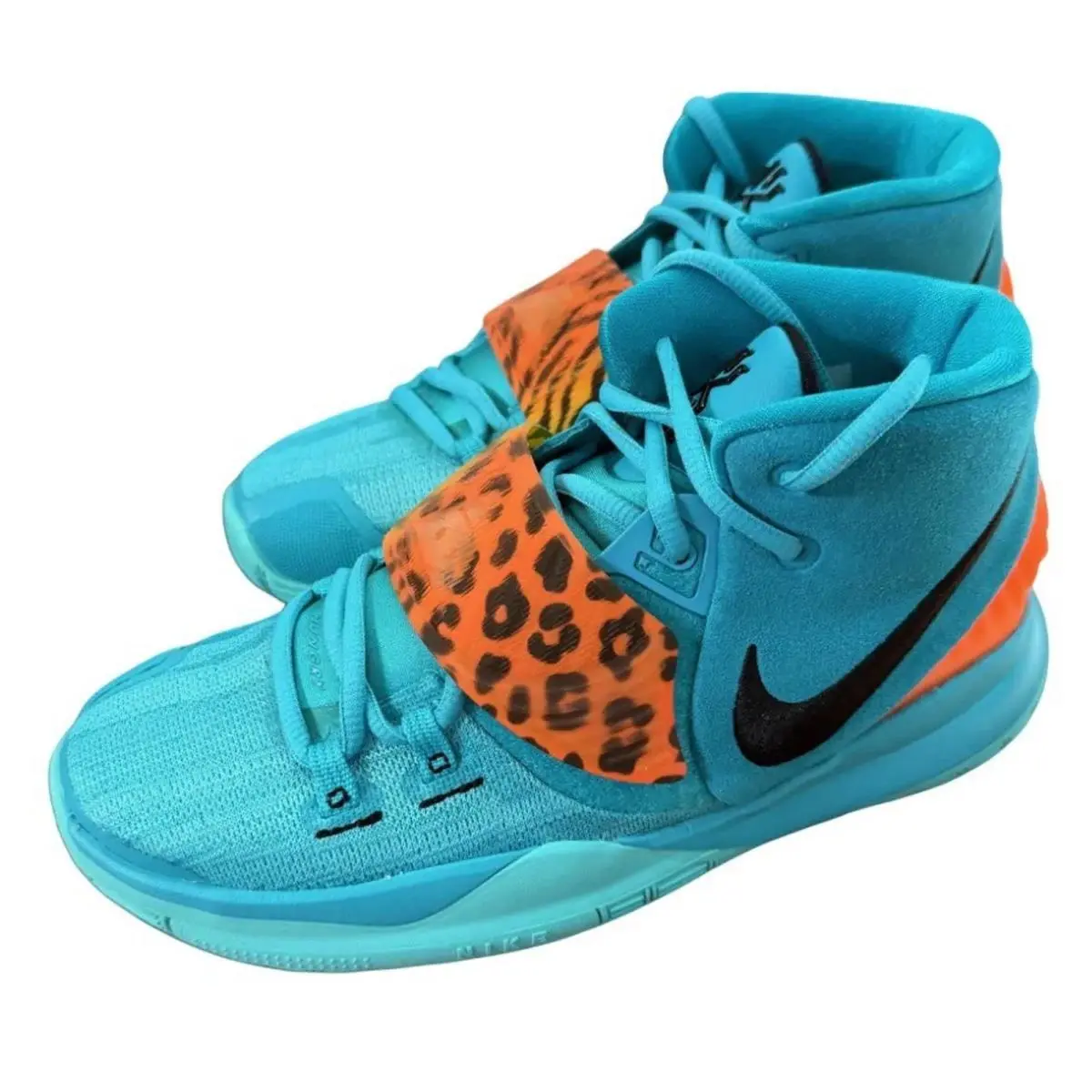 Nike Kyrie 6 (gs) Kyrie 6 GS Grade School Aqua Black Yellow Kid`s Sneaker