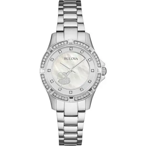 Bulova Women`s 96L226 Timeless Crystal Silver Dial Quartz Watch