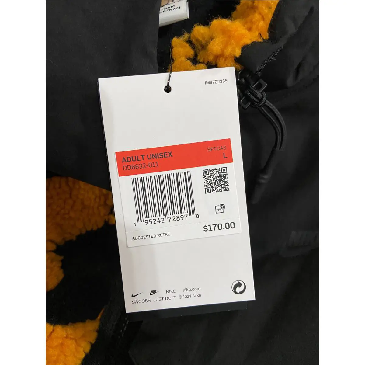 Nike clothing - DD6632-011BLK - DD6632-011BLK - Black / Orange 4