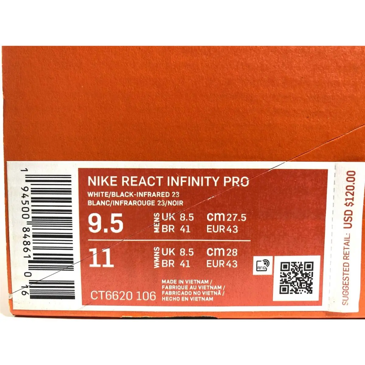 Nike shoes - Nike React Infinity Pro - React Infinity Pro - CT6620-106 - White/Black-Infrared 23 10