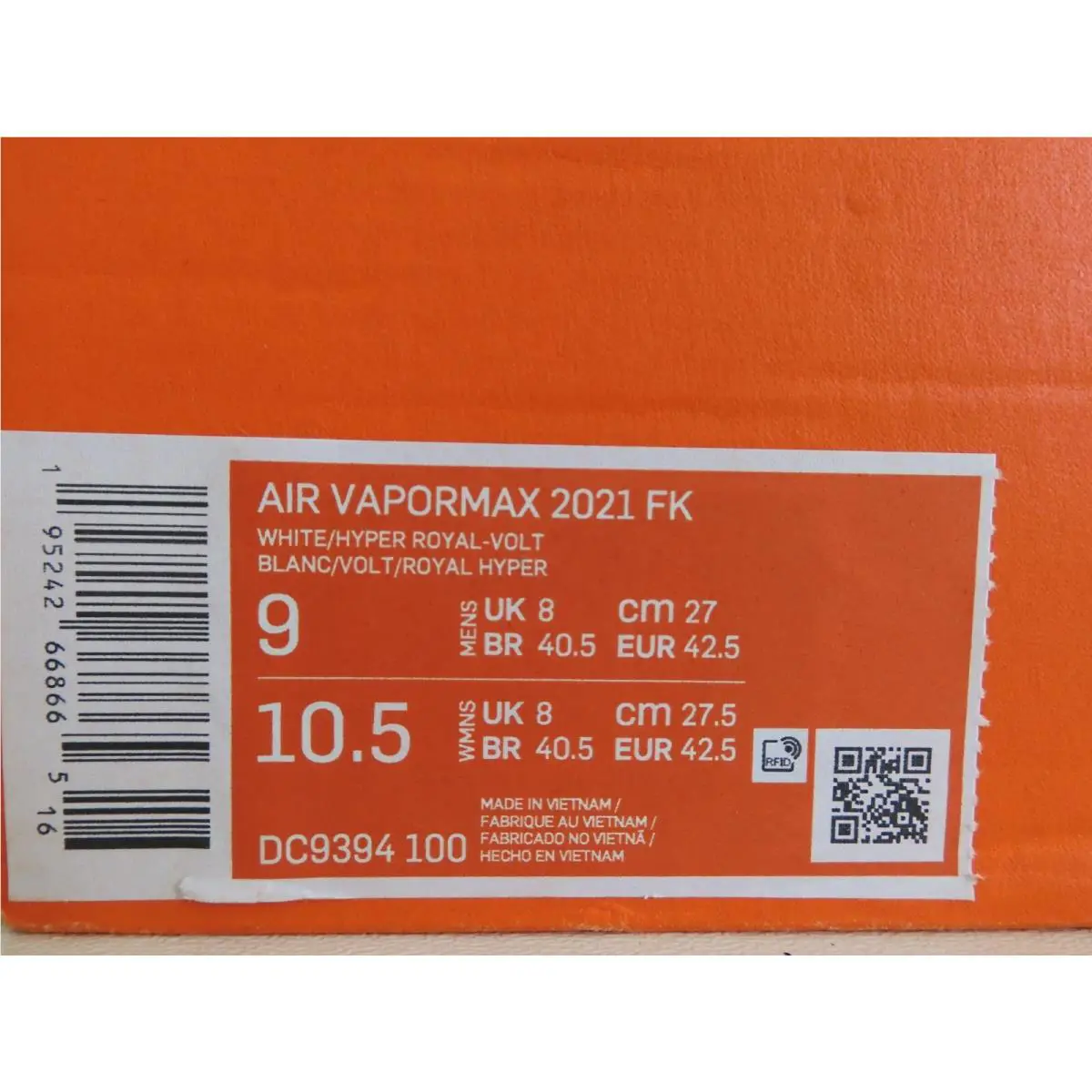 Nike shoes - Nike Air Vapormax Flyknit - Air Vapormax Flyknit - DC9394100 - White (UPC: 195242668689) 3