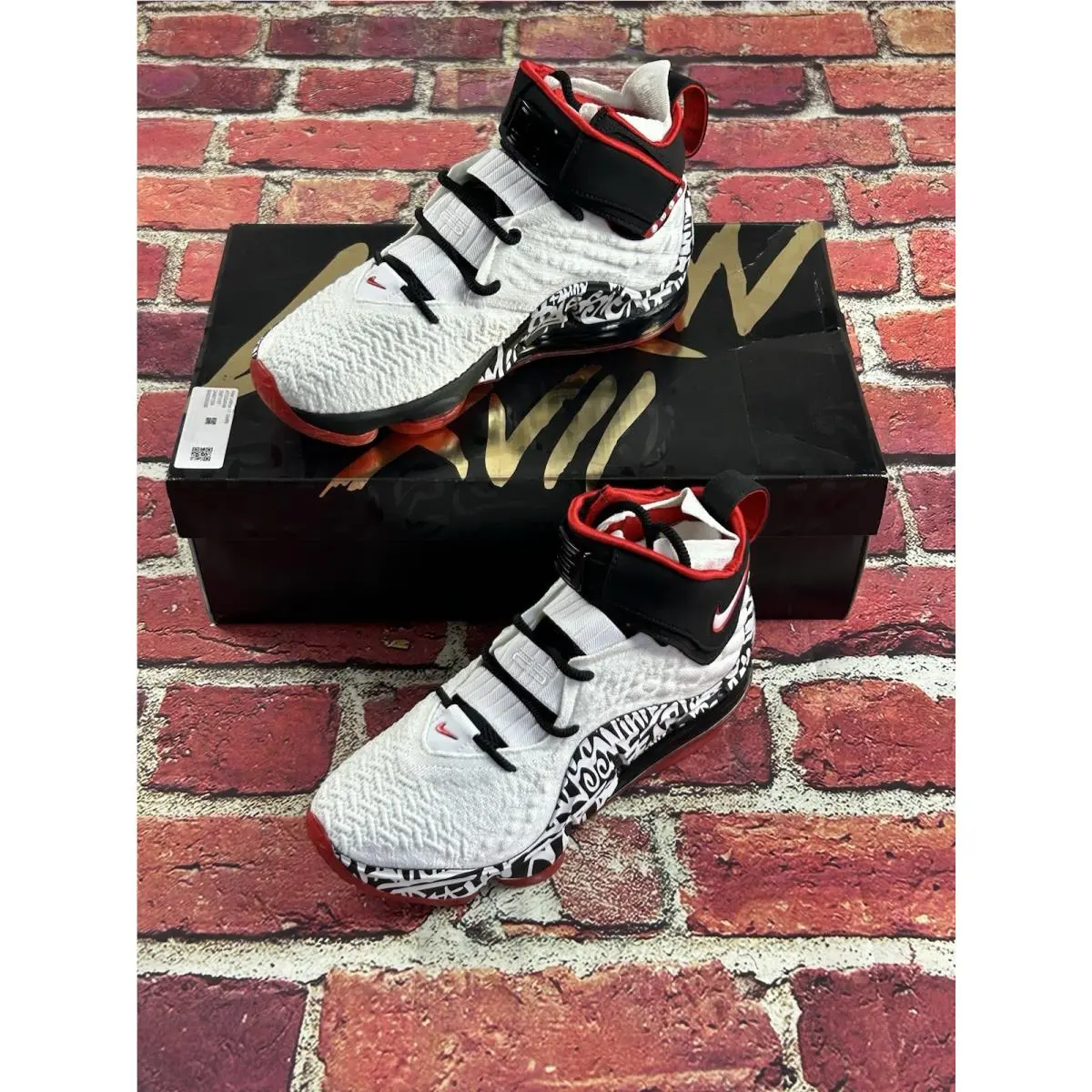 Nike Lebron 17 Xvii FP “graffiti Remix” Sneakers Mens Size 6.5 CT6047-100