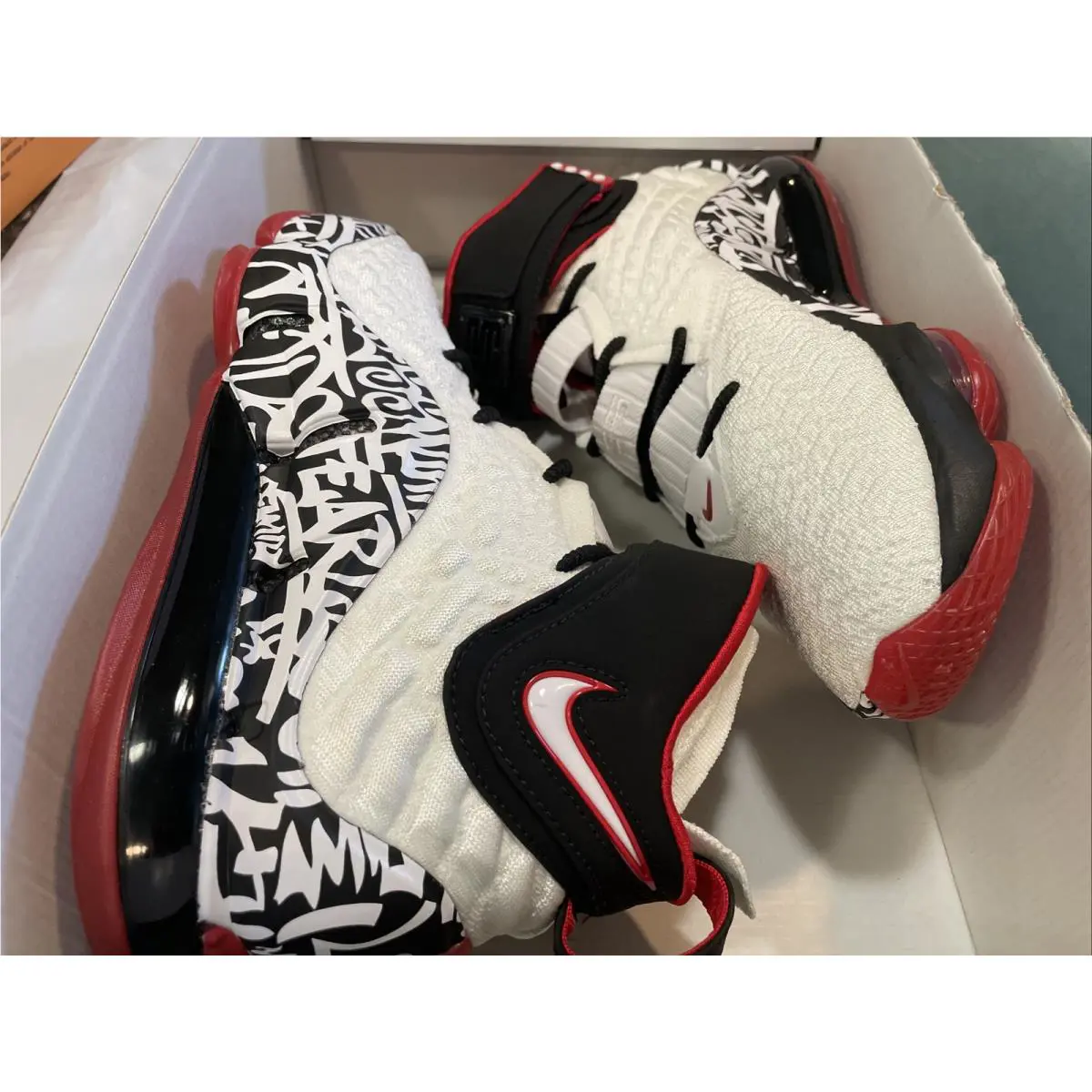 Nike shoes - Lebron Graffiti 17 XVII - Lebron Graffiti XVII - CT6047100 - White / Black / Red 9