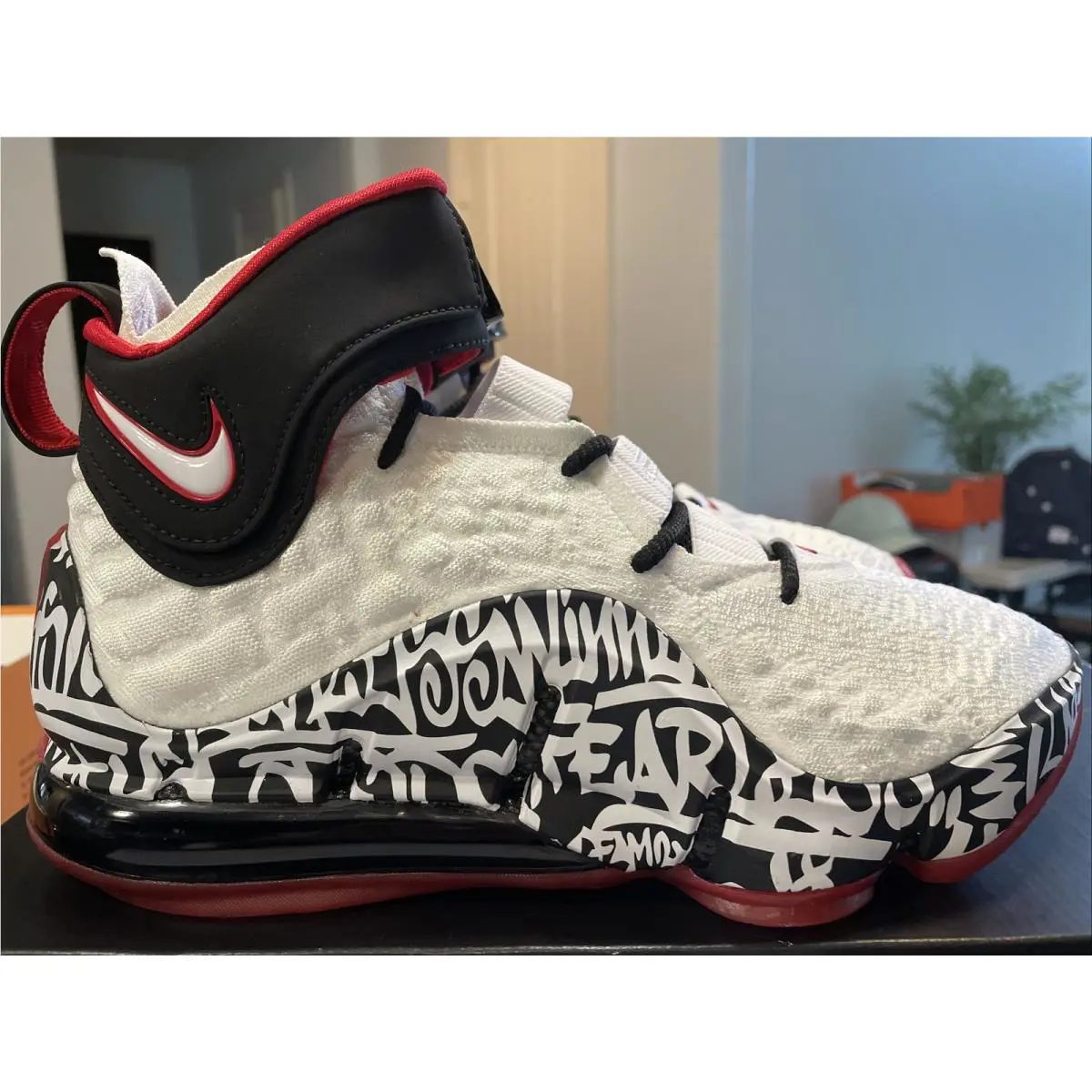 Nike shoes - Lebron Graffiti 17 XVII - Lebron Graffiti XVII - CT6047100 - White / Black / Red 1