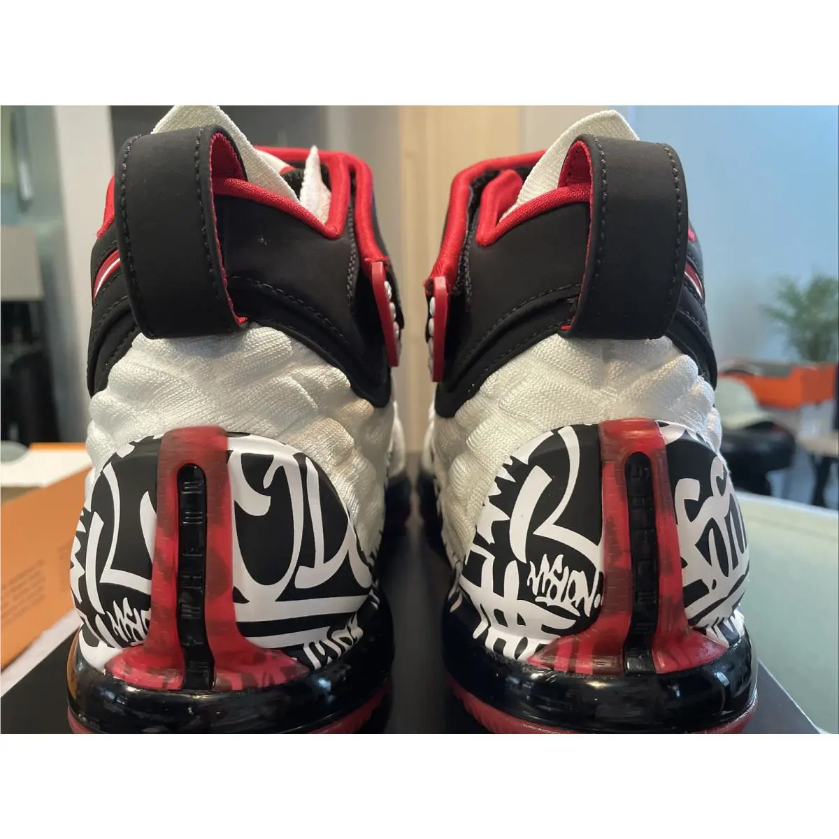 Nike shoes - Lebron Graffiti 17 XVII - Lebron Graffiti XVII - CT6047100 - White / Black / Red 6