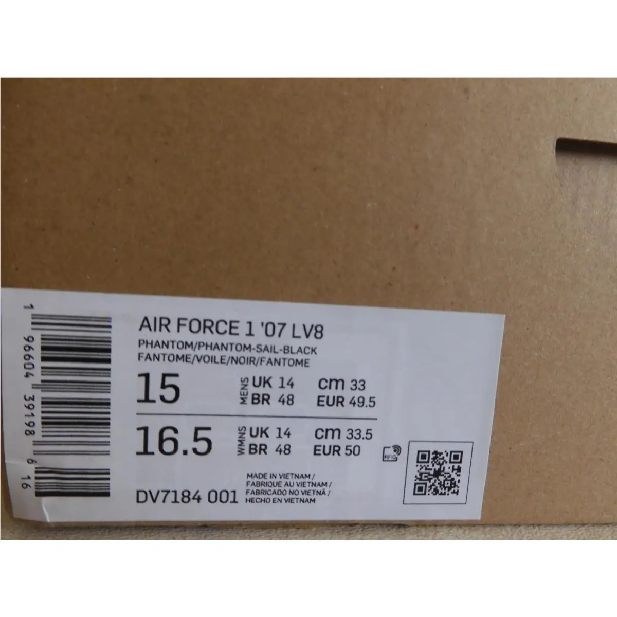 Nike shoes - Nike Air Force 1 `07 LV8 - DV7184-001 - White (UPC: 196604391986) 3