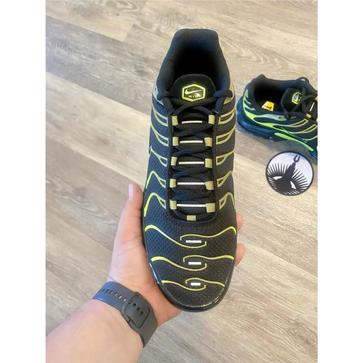 Nike shoes - Nike Air Max Plus - Air Max Plus - DM0032-010 - Black / Cyber / Pacific Moss (UPC: 197599432098) 4