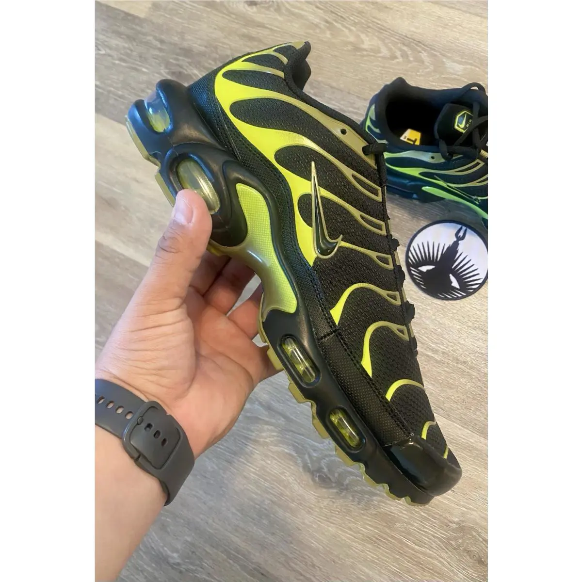 Nike shoes - Nike Air Max Plus - Air Max Plus - DM0032-010 - Black / Cyber / Pacific Moss (UPC: 197599432098) 8