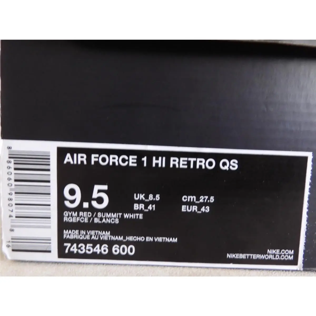 Nike shoes - Nike Air Force 1 High - 743546-600 - Red (UPC: 886060980748) 6
