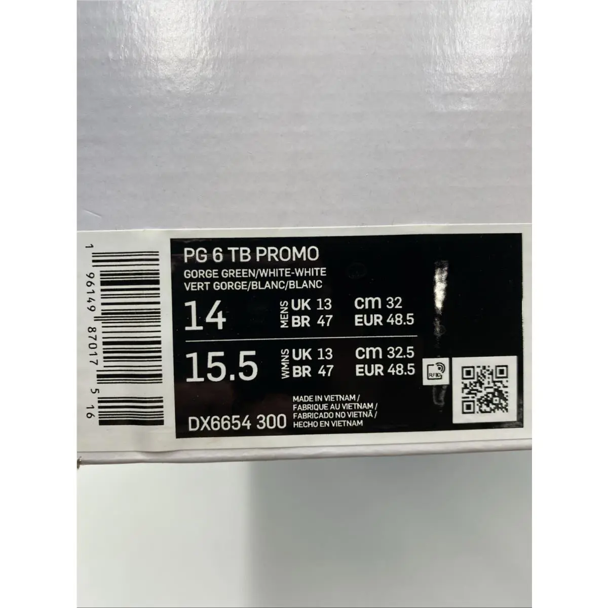 Nike shoes - Nike PG 6 - DX6654 300 - Gorge Green/White (UPC: 196149870175) 6