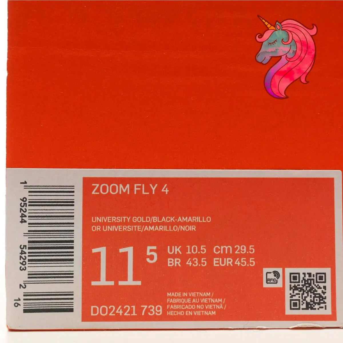 Nike shoes - Zoom Fly 4 - Zoom Fly - DO2421 739 - Yellow, Orange 9